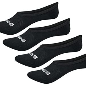 Bamboo Sports Breathable Moisture Wicking No Show Socks for Men and Women Sport Fitness - 4 Pair