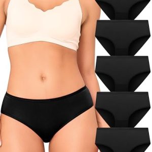Bamboo Cool Breathable Moist-wicking Women's Hipster Underwear, 5-Pack for Daily Comfort | Bamboo Cool Moisture-wicking