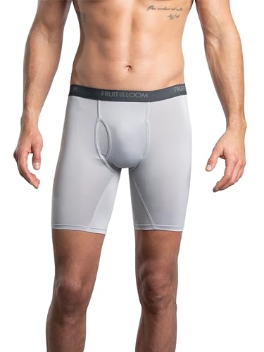 417kt2q0nll.jpg Fruit of the Loom Men's Lightweight & Moisture Wicking 4-Way Stretch Boxer Briefs | Perfect for Summer Wear | Regular Fi