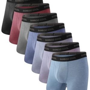 Men's Bamboo Cool Ultra Breathable Underwear - No Riding Up Boxer Briefs with Comfort Flexible Waistband - Multipack |