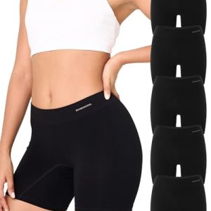 Bamboo Cool Women's Seamless Underwear for Ladies | Bamboo Cool Stretchy Boyshort Panties 5 Pack | Bamboo Cool Boxer Br