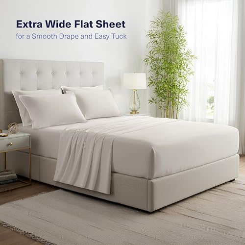 418bgl ursl.jpg Kickoff 100% Organic Bamboo Viscose Sheets for Hot Sleepers King Size 4-Piece Set Fits King Bed Dove Grey