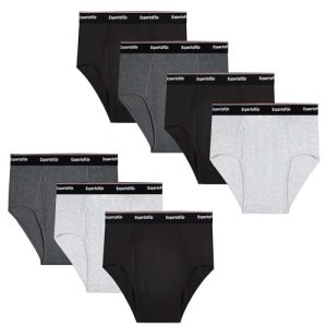 Expertoftio Men's Underwear Briefs Viscose from Bamboo Full Rise Moisture Wicking Tagless Underwear Pack Comfort Fly