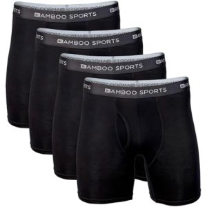 Bamboo Sports Mens 4 in. Bamboo Rayon Boxer Briefs for Comfort and Eco-Friendliness | Bamboo Sports Mens 4 in. Bamboo R