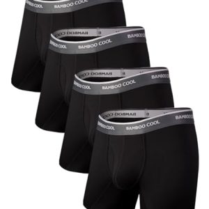 Men's Bamboo Cool Underwear Boxer Briefs Soft Breathable (4 Pack) | Men's Bamboo Cool Underwear Boxer Briefs Soft Breat