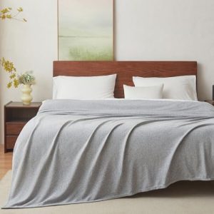 COOVA Soft Thin Knit Queen Size Bed Blanket for Hot Sleepers