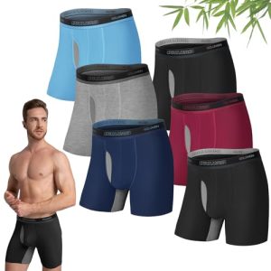 IGolumon Men's Bamboo Rayon Underwear Boxers 6 Pack Breathable Soft Briefs for Everyday Wear | IGolumon Men's Bamboo Ra