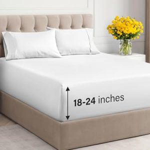 Extra Deep Pocket King Sheets - Breathable & Cooling Bed Sheets - Soft, Wrinkle Free & Comfy - Easily Fits Extra Deep Ma
