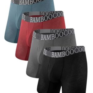Bamboo Cool Men's 360° Breathable Mesh Underwear Moisture-Wicking Boxer Briefs Cooling Performance, Multipack
