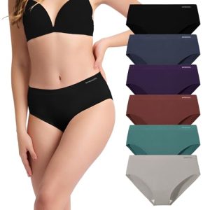 Women's Bamboo Bikini Panties Moisture-Wicking Hipter Seamless Briefs | Women's Breathable Bikini Panties Seamless Stre