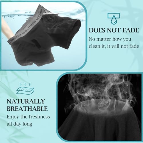 41ilw4bbijl 1.jpg IGOLUMON Mens Underwear, Breathable Boxer Briefs for Men with Fly, Soft Bamboo Rayon 6 Pack Men's Underwear Trunks