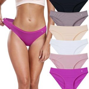 ANLIQI Modal Supersoft Bikini Panties for Women Pack | Hi Cut Hipster Breathable Comfy Stretchy | Women's Underwear