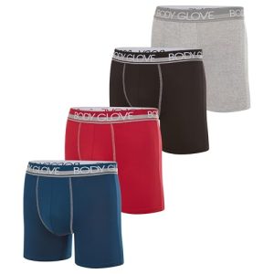 Body Glove Men's Dry Fit Performance Boxer Briefs Multi Packs - Best Breathable Active Underwear for Stretch Athletes |