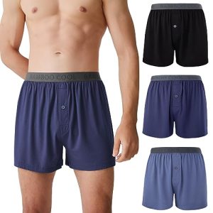 The Forest Stewardship Council Bamboo Cool Mens Boxer Shorts Soft Comfortable Breathable Knit Underwear For Men (3 or 5