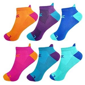 Leafy Boo Bamboo Low Cut Running Socks for Women Eczema Moisture Wicking Lightweight Sports Size 5-10 Pack of 6 Pairs