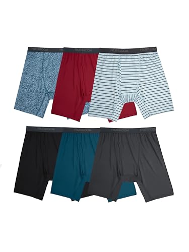 41lzkiypx5l.jpg Fruit of the Loom Men's Lightweight & Moisture Wicking 4-Way Stretch Boxer Briefs | Perfect for Summer Wear | Regular Fi