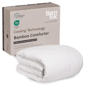 Bamboo Derived 100% Viscose Cooling Comforter for Sleepers, King Size, Breathable and Extra Fluffy
