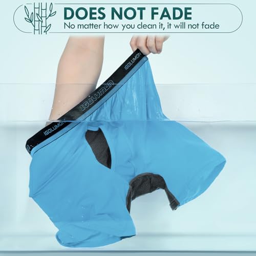 41ppqbknybl 1.jpg IGOLUMON Mens Breathable Soft Boxer Briefs for Men with Fly | IGOLUMON Bamboo Rayon Breathable Soft Boxer Briefs 6 Pack