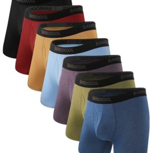 Men's Bamboo Cool Boxer Briefs Breathable Moisture-Wicking Lightweight Underwear 7-Pack | Men's Bamboo Cool Boxer Brief