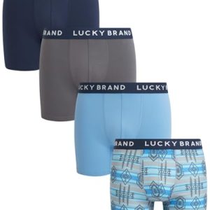 Lucky Brand Men's Soft Stretch Performance Boxer Briefs - 4 Pack S-XL Contour Pouch