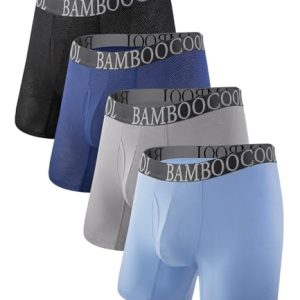 Bamboo Cool Men's 360° Breathable Mesh Underwear Multipack Cooling Performance Moisture-Wicking Boxer Briefs | Bamboo C
