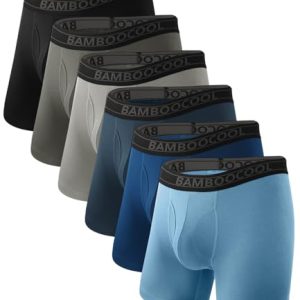 Bamboo Cool Breathable Men's Underwear 6 Pack Comfortsoft Moisture-Wicking Boxer Briefs | Modern Multipack Bamboo Cool