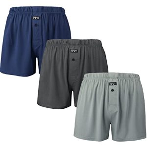 BAMBOO COOL Men's Cool Boxers Underwear Loose Stretch Short for Men Classic Lounge 3 or 5 Pack