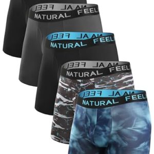 Natural Feelings Men's Coolzone Boxer Briefs for Men Pack Stretch Performance Quick Dry Sports Underwear OEKO-TEX STANDA