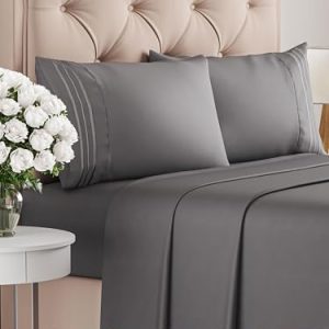King Size 4 Piece Sheet Set - Comfortable & Cooling Bed Sheets for All - Hotel Luxury Ultra-Soft Sheets - Deep Pockets,