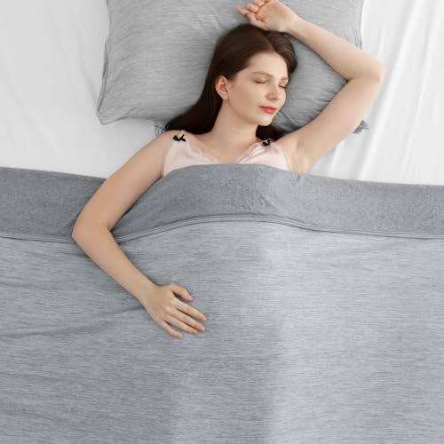 41vybzmd7pl.jpg Elegear Arc-Chill Cool |0 Fiber Cooling Blanket for Hot Sleepers, Twin Size, Q-Max>0.5, Grey OEKO-TEX STANDARD 100 Ele