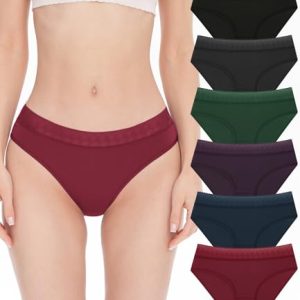 Bamboo Cool Women's Underwear Bikini Soft Stretch Moisture Wicking Comfortable Panties for Women, 6-Pack | Bamboo Cool