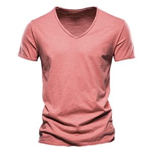 Men's AQUAJ Bamboo Rayon Undershirts Breathable Fitted Tops | AQUAJ Men's Comfortable Short Sleeve Undershirts Modern F