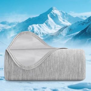 Bamboo Cooling Blanket for Night Sweats - Double-Sided Soft Summer Blanket, Breathable Cold Throw for Home Office - 59"x