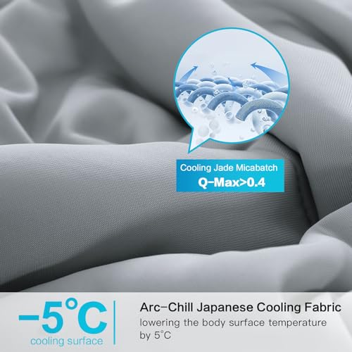 41zk306cll.jpg EASELAND Cooling Comforter King for Hot Sleepers Grey King(108"x90") OEKO-TEX Standard 100 EASELAND Double-Sided Cool De