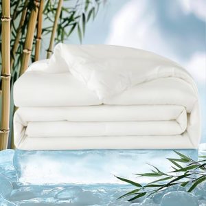 Shilucheng Cooling Comforter Queen Size, Luxurious Lightweight Blanket for Hot Sleepers, Breathable Soy Fiber and Bamboo