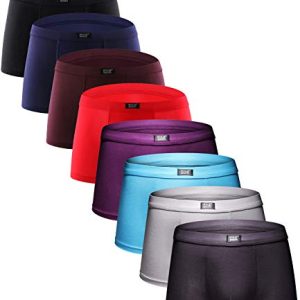 Youlehe Soft Bamboo Viscose Men's Boxer Briefs Stretch Trunks Pack
