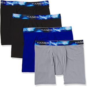 Men's Hanes Sport X-Temp Ultra Lightweight Long Leg Boxer Briefs 4-Pack for Hot Days | Men's Hanes Sport X-Temp Ultra L