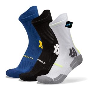 BRISIRA Coolmax Bamboo Viscose Compression Anti Blister Hiking Socks for Men and Women Mid-Calf Moisture Wicking Anti Od