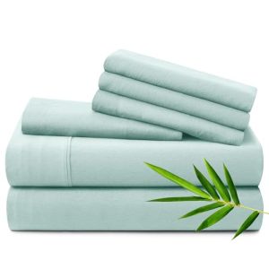 Horbaunal Ultra Soft & Cooling Queen Size Rayon Derived from Bamboo Bed Sheets - Luxury Silky Breathable Sheet Set | Ho