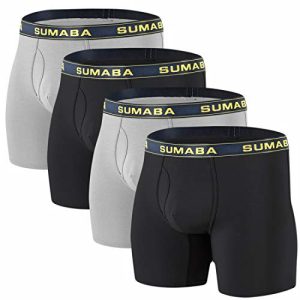 SUMABA Men's Moisture Wicking Bamboo Viscose Boxer Briefs | SUMABA Men's Bamboo Viscose Boxer Briefs M L XL 2XL 3XL | S