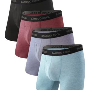 Bamboo Cool Men's Ultra Breathable Underwear, No Riding Up Boxer Briefs for Men with Comfort Flexible Waistband | Bambo