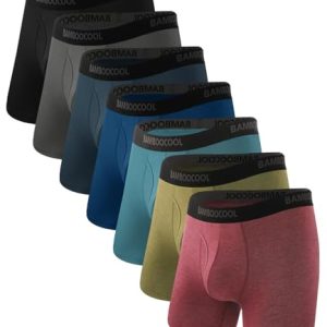 Men's Bamboo Cool Breathable Boxer Briefs with Moisture-Wicking Lightweight Fly 7-Pack | Bamboo Cool Men's Breathable B