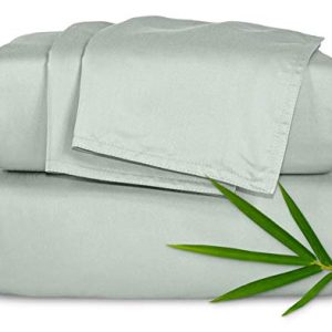 Pure Bamboo King Sheets, Luxuriously Soft & Cooling Bed Sheet Set for Adults, Perfect for Summer Nights (King, Sea Glas