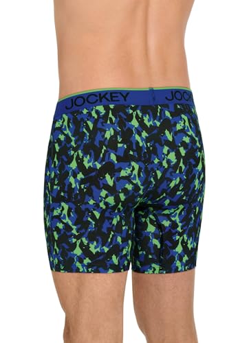 41m48mxytol 1.jpg Jockey Men's Chafe Proof Pouch Microfiber Underwear - 6" Boxer Brief - 3 Pack - Comfortable Moisture Wicking - All-Day C