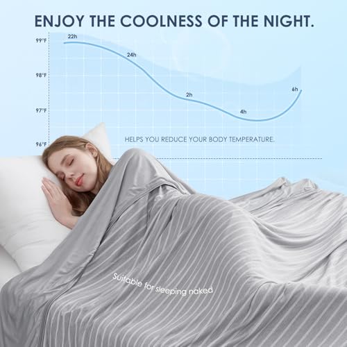 41mwcjpyql.jpg INGEROOM Cooling Blanket for Night Sweats, Lightweight Sofa Throw Blanket for Hot Sleepers - Stay Cool and Comfortable A