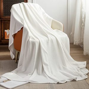 AmyHomie Cooling Blanket for Hot Sleepers Lightweight Summer Blanket (White, King Size) AmyHomie Cool Summer Blanket Sof