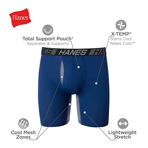 41nzmaipedl.jpg Hanes Men's Total Support Pouch Boxer Briefs X-Temp Cooling 3-Pack | Hanes Men's Moisture-Wicking Underwear Regular 3-P