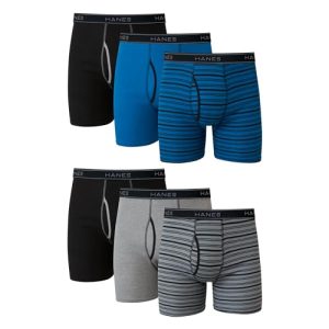 Hanes Men's Boxer Briefs Cool Dri Moisture-Wicking Underwear | Hanes Men's Boxer Briefs Cotton No-Ride-up for Men | Han