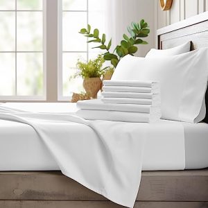 Bamboo Bay 100% Viscose Made from Bamboo Ultra Soft Cooling Bed Sheet Set for Hot Sleepers | Bamboo Bay Breathable Ultr