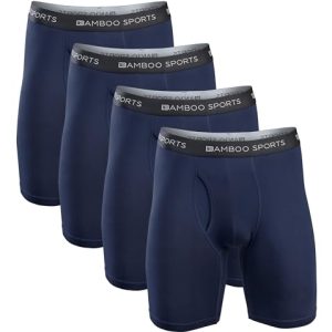 Bamboo Sports B Men's Anti-Chafing 6 Inch Bamboo Rayon Boxer Briefs - Moisture Wicking & Breathable 4-Pack | Bamboo Spo